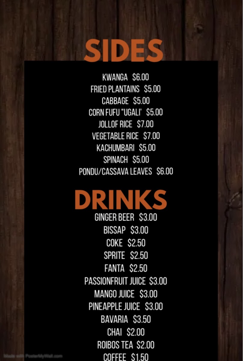 Menu - Kwetu African Cuisine photo 3